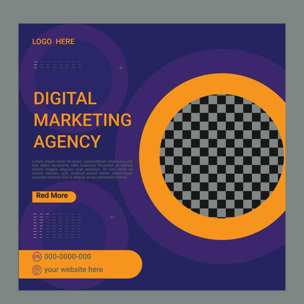 digital marketing corporate business flyer vector