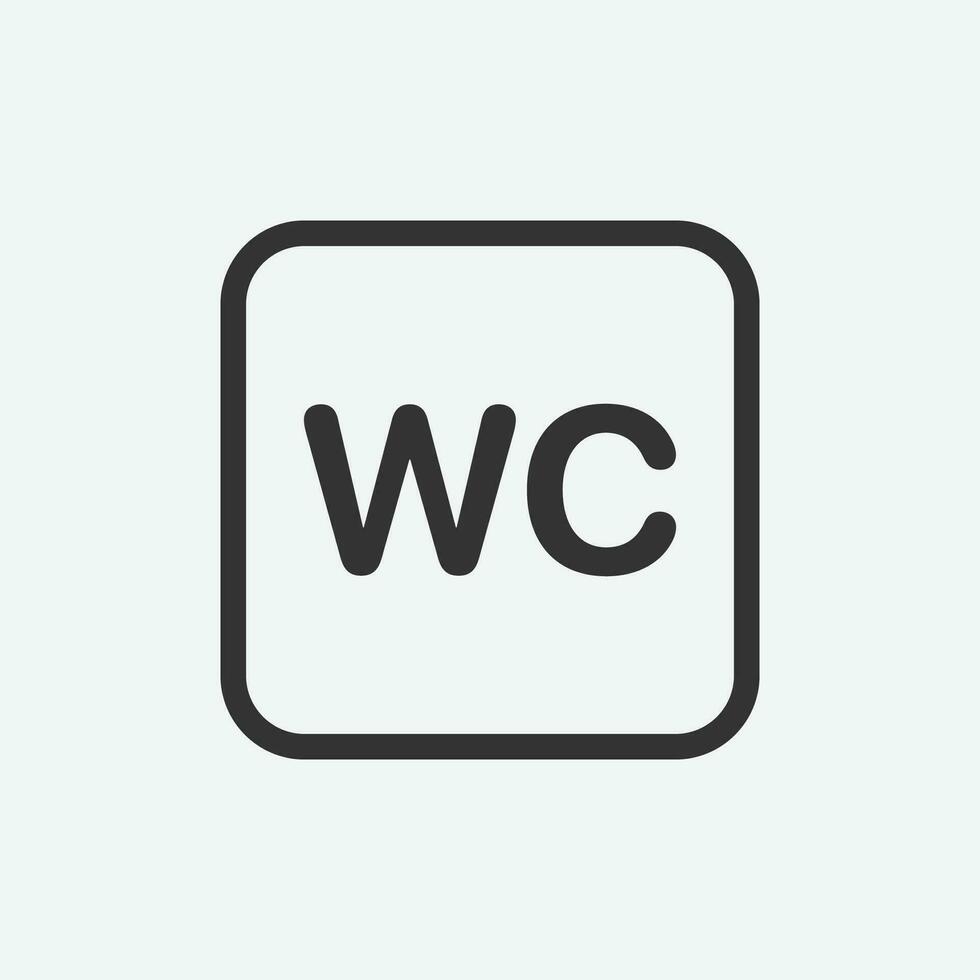 Toilet icon vector. Linear style sign for mobile concept and web design. vector
