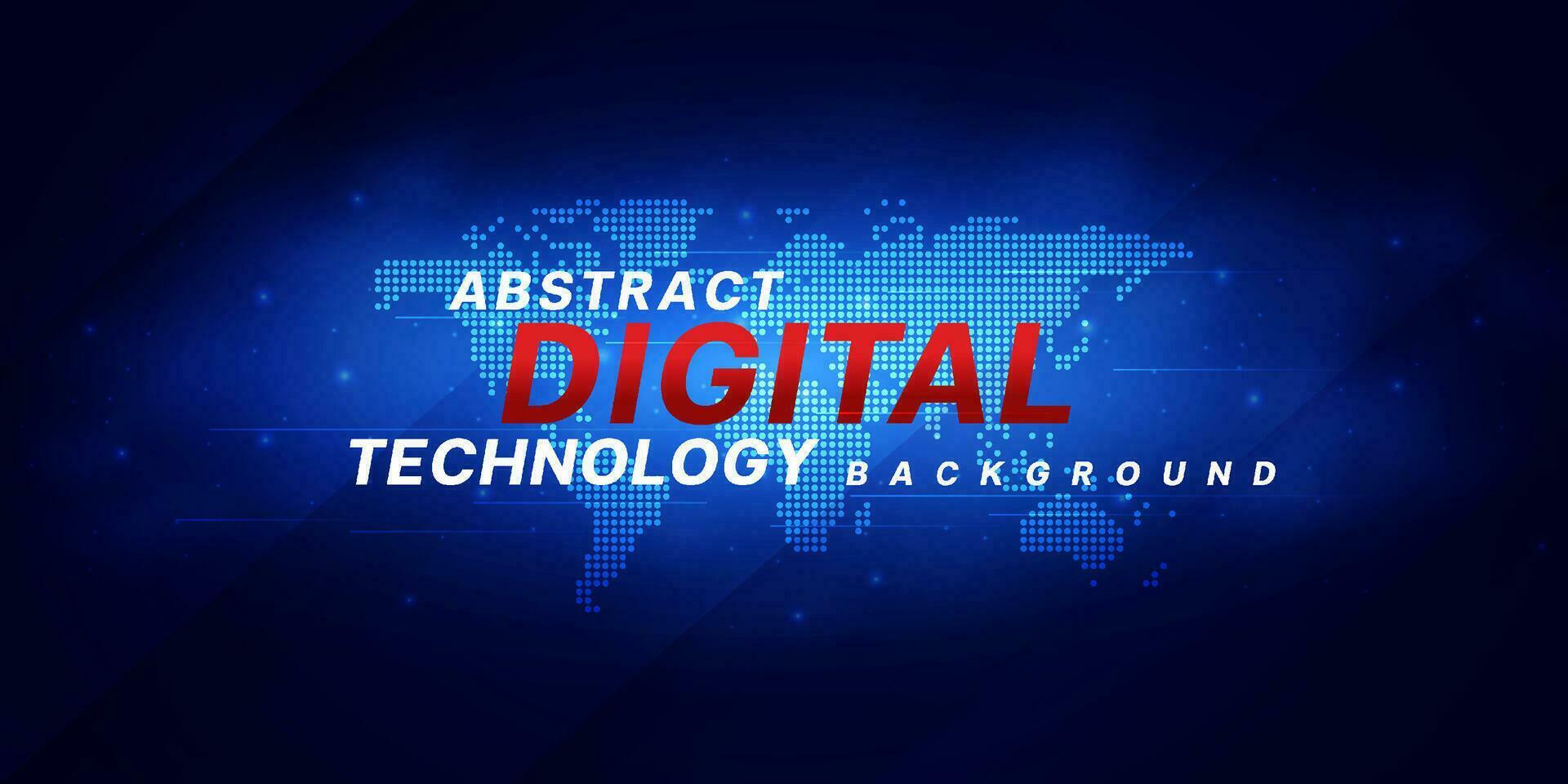 Digital technology internet network speed connection blue background, cyber map information, abstract science communication, innovation futuristic tech data, Ai big data, breaking news illustration vector