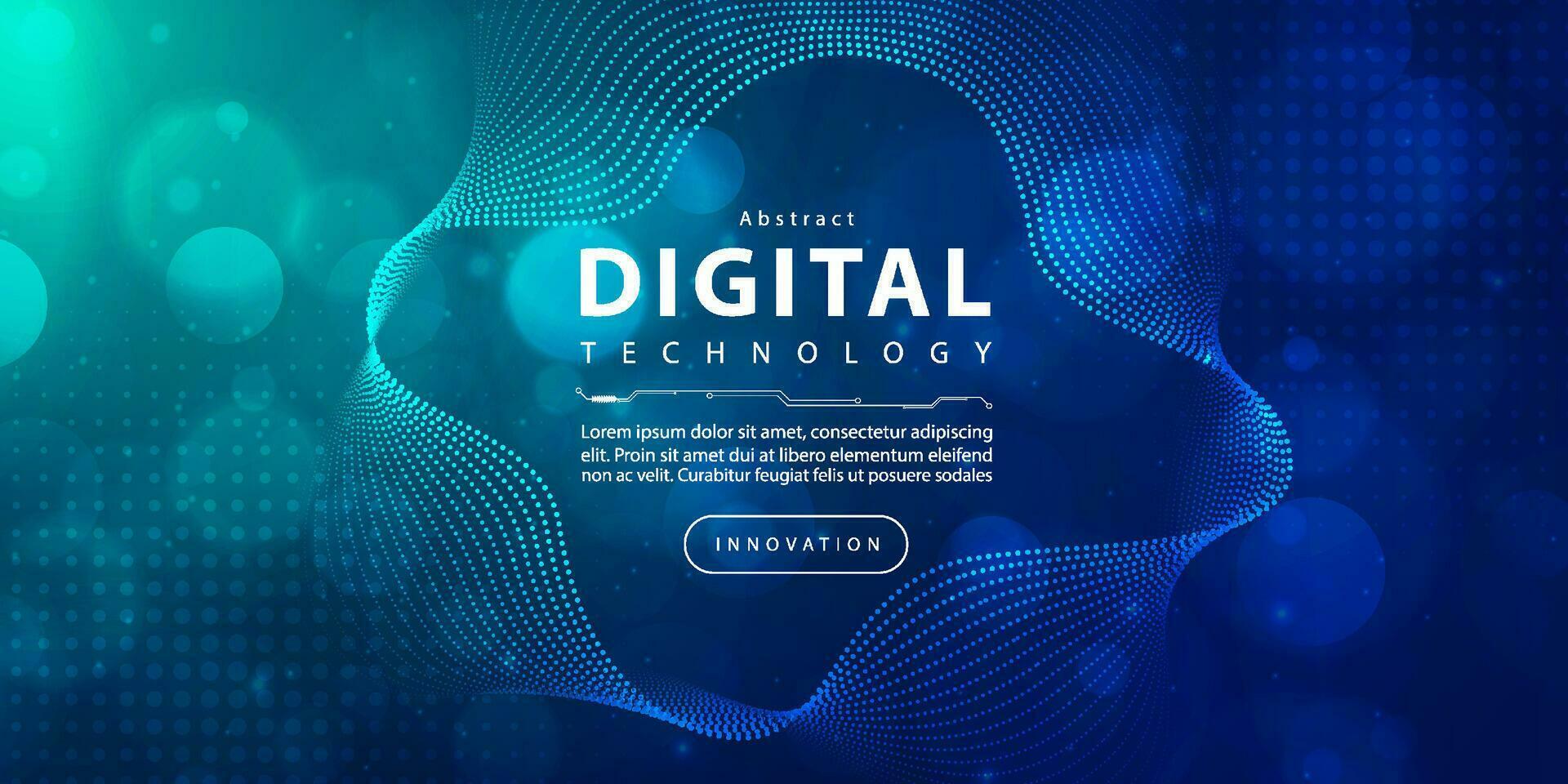 Digital technology speed connect blue green background, cyber nano information, abstract communication, innovation future tech data, internet network connection, Ai big data, line dot illustration vector