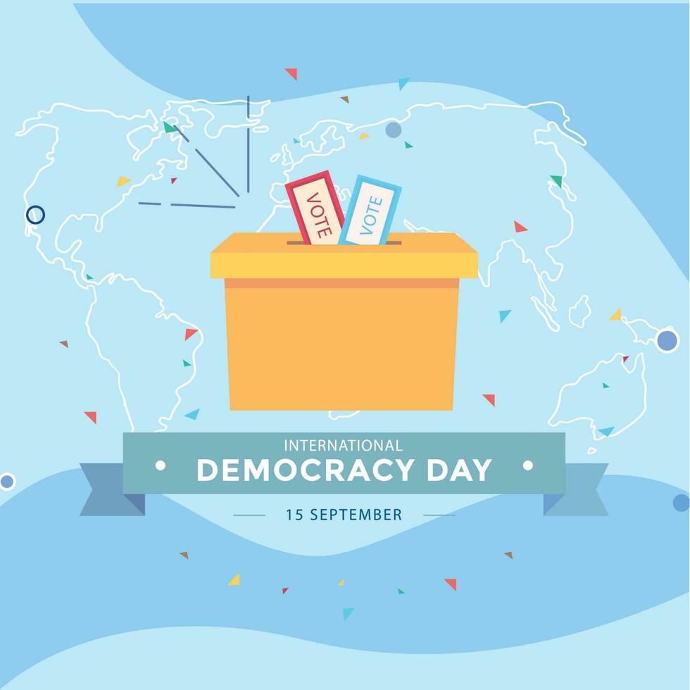 International day of democracy with voting vector
