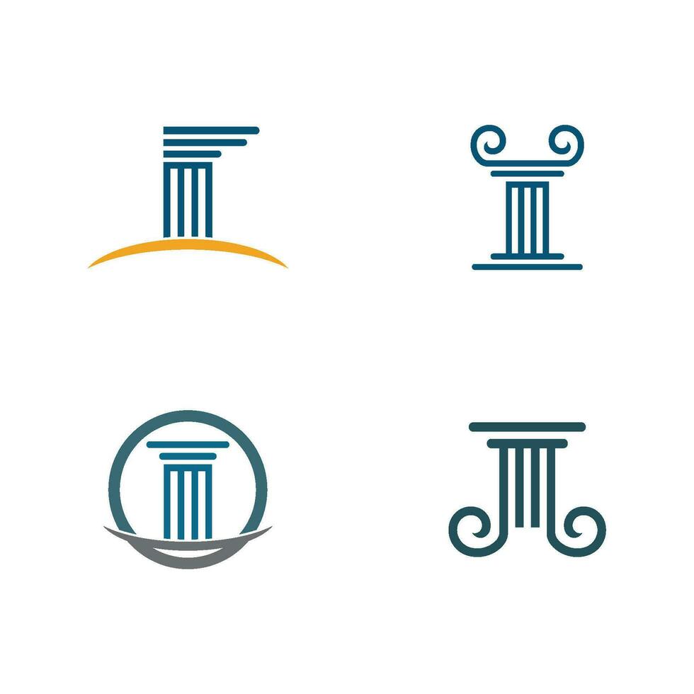 Column icon Logo Template vector