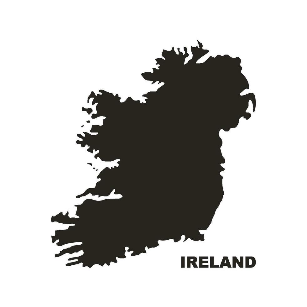 Irlanda mapa icono vector