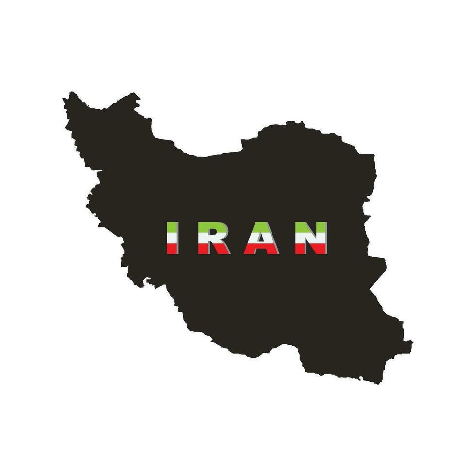 IRAN map icon vector