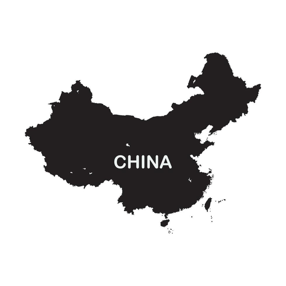 China mapa icono vector