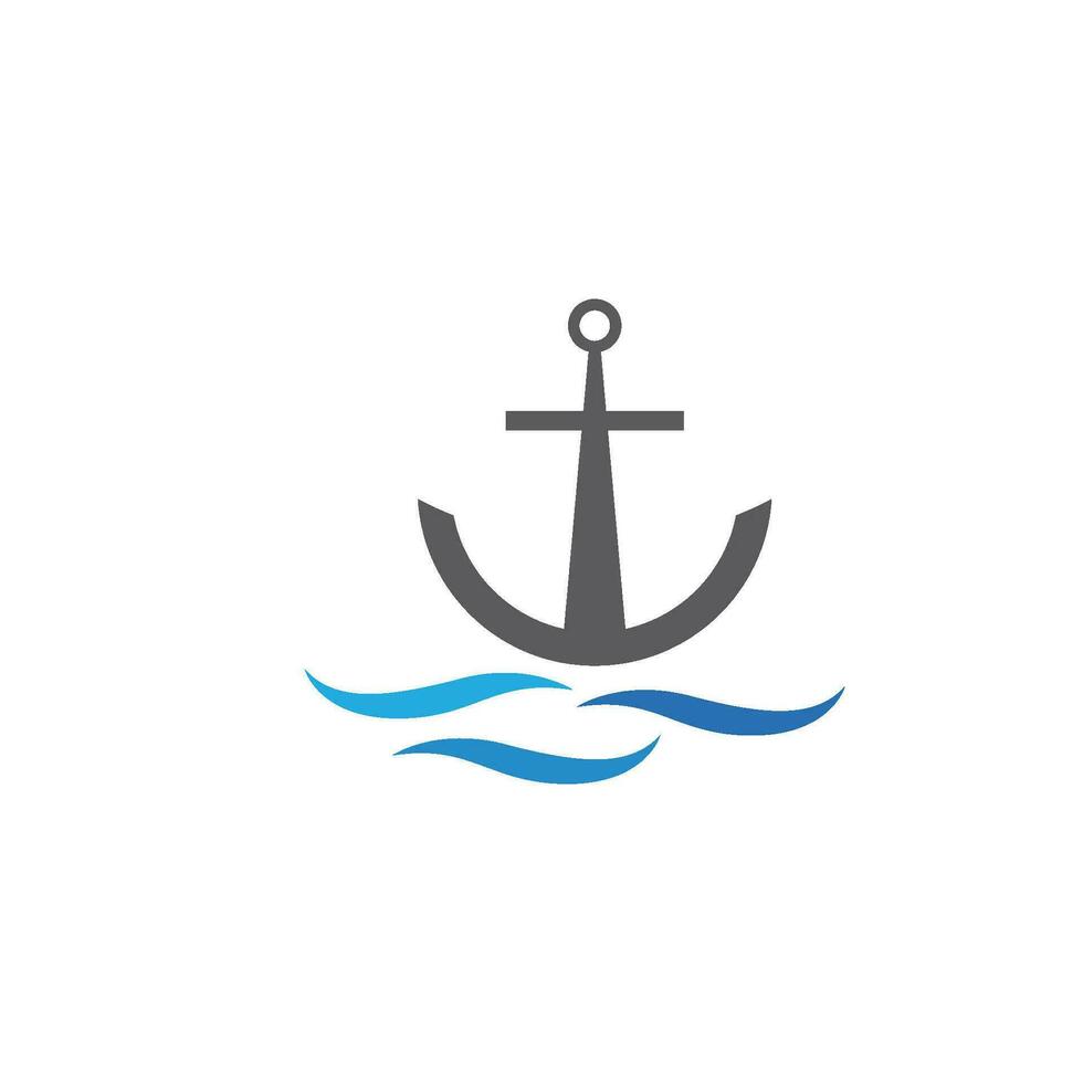 Anchor icon Logo Template vector