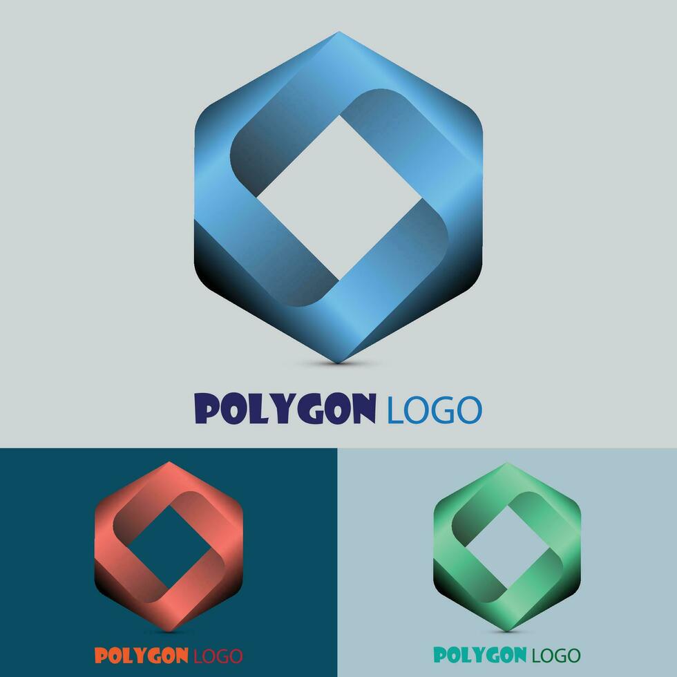 polígono logo para gratis vector