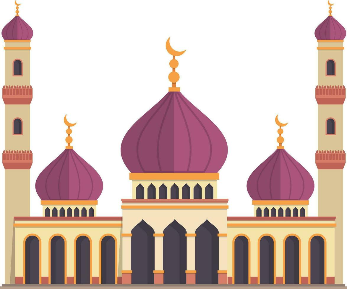 mezquita diseño en blanco antecedentes vector
