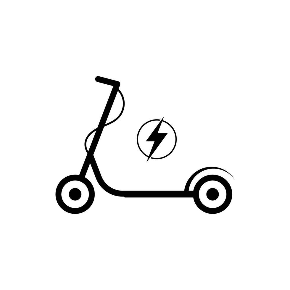 Electric Scooter Logo Template Vector Illustration Isolated on White Background