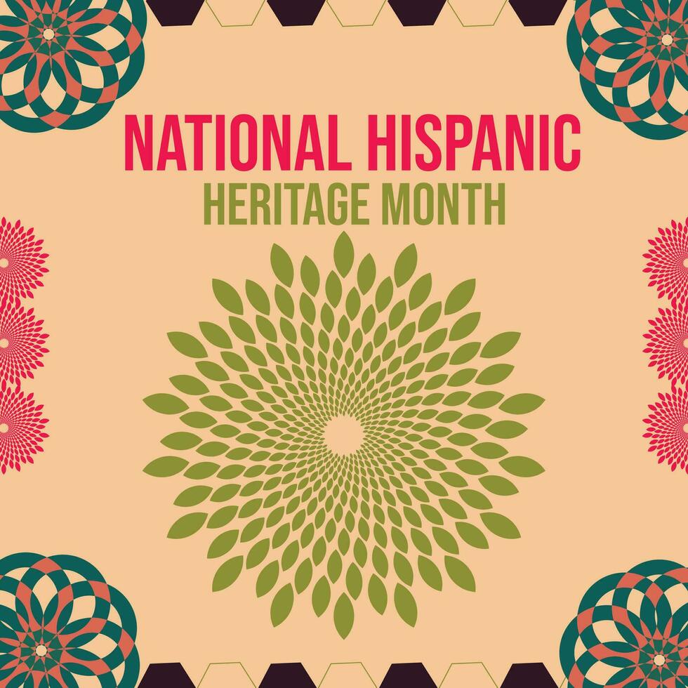 vector flat national Hispanic Heritage Month