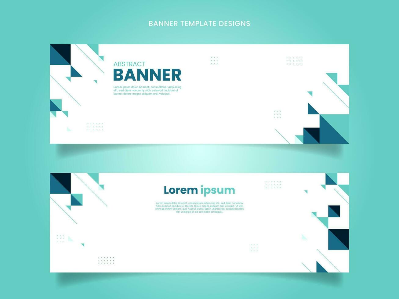 Geometric shape banner template design vector