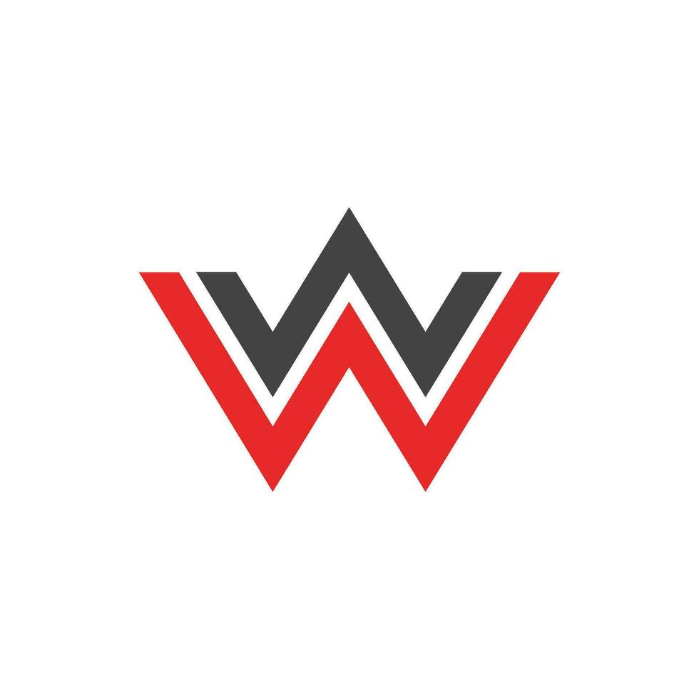 W Letter Logo Template vector