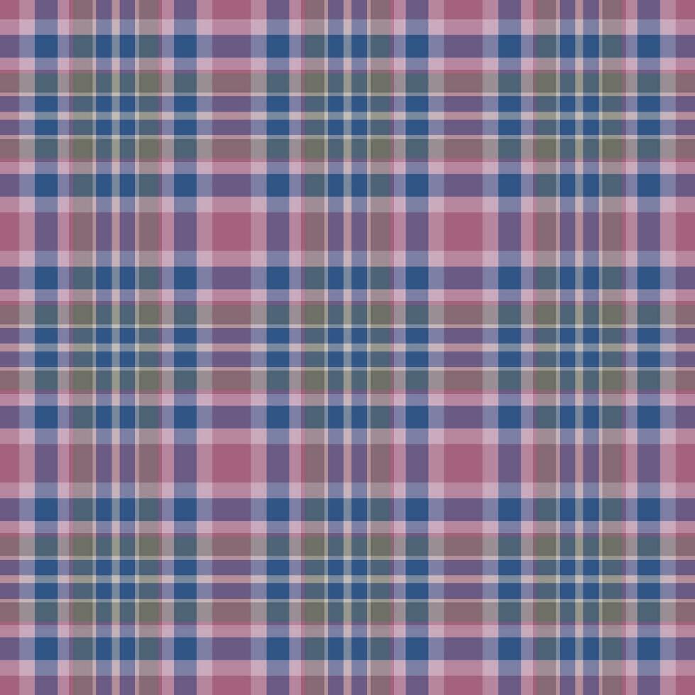 Plaid seamless pattern. Vector background of textile ornament. Flat fabric design.
