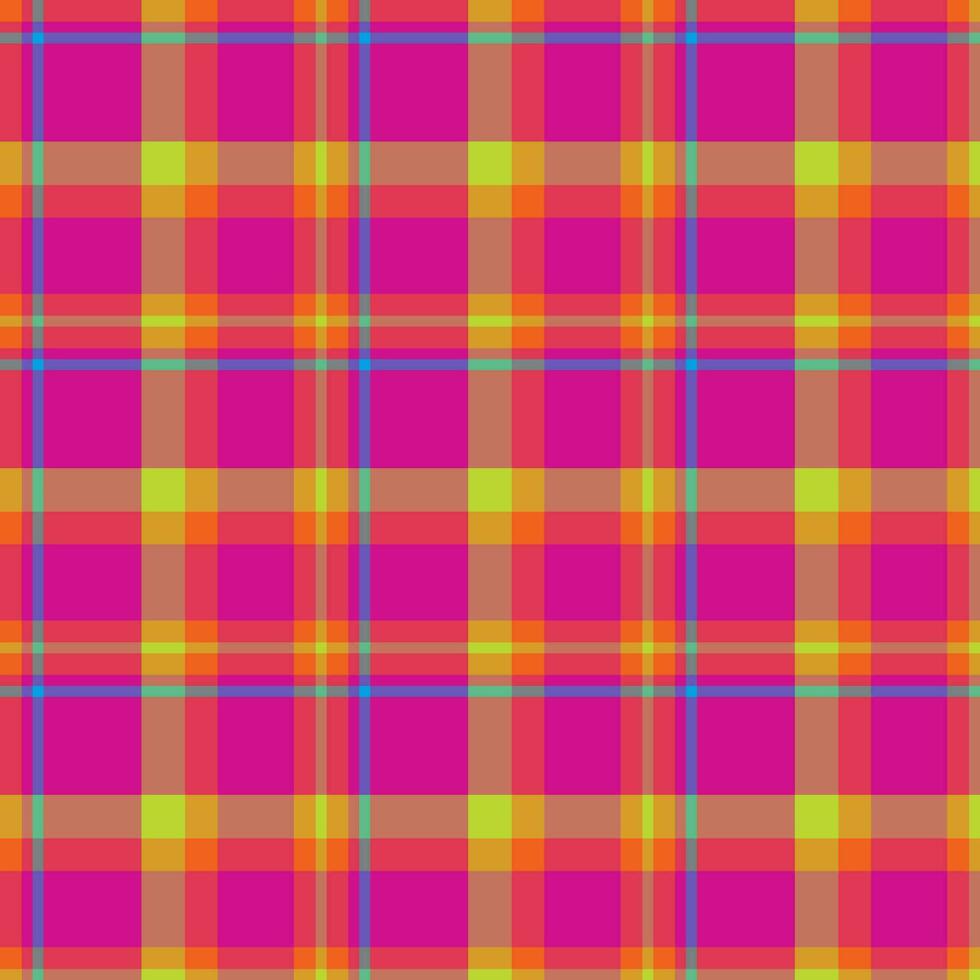 Plaid seamless pattern. Vector background of textile ornament. Flat fabric design.