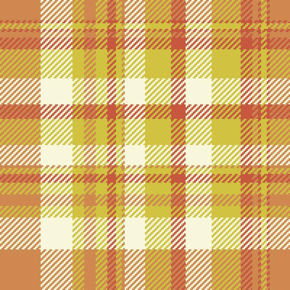 Texture pattern vector of plaid background fabric with a tartan seamless textile check.