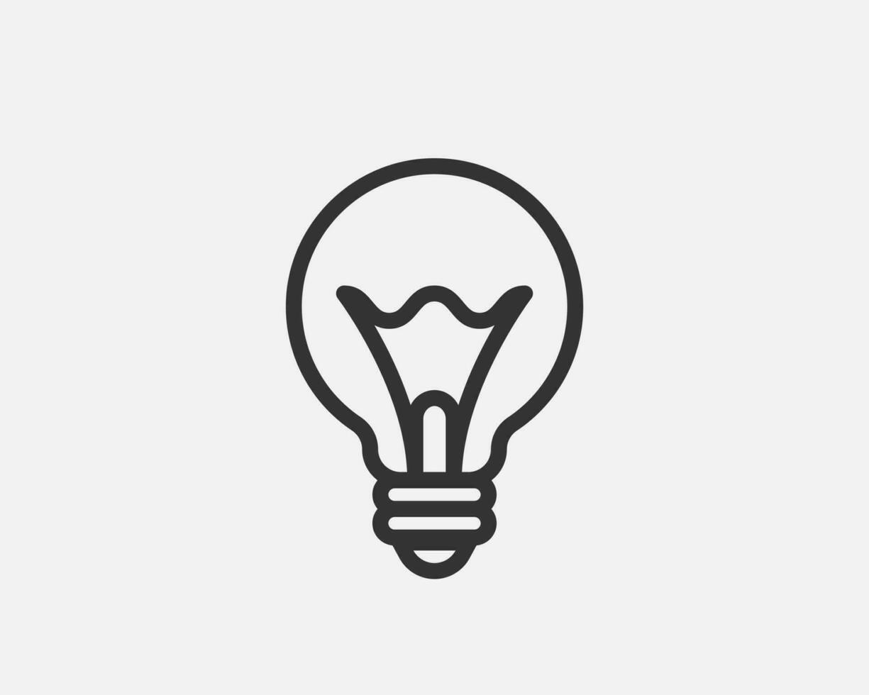 Light bulb icon vector. Llightbulb idea logo concept. Lamp electricity icons web design element. Led lights isolated silhouette. vector