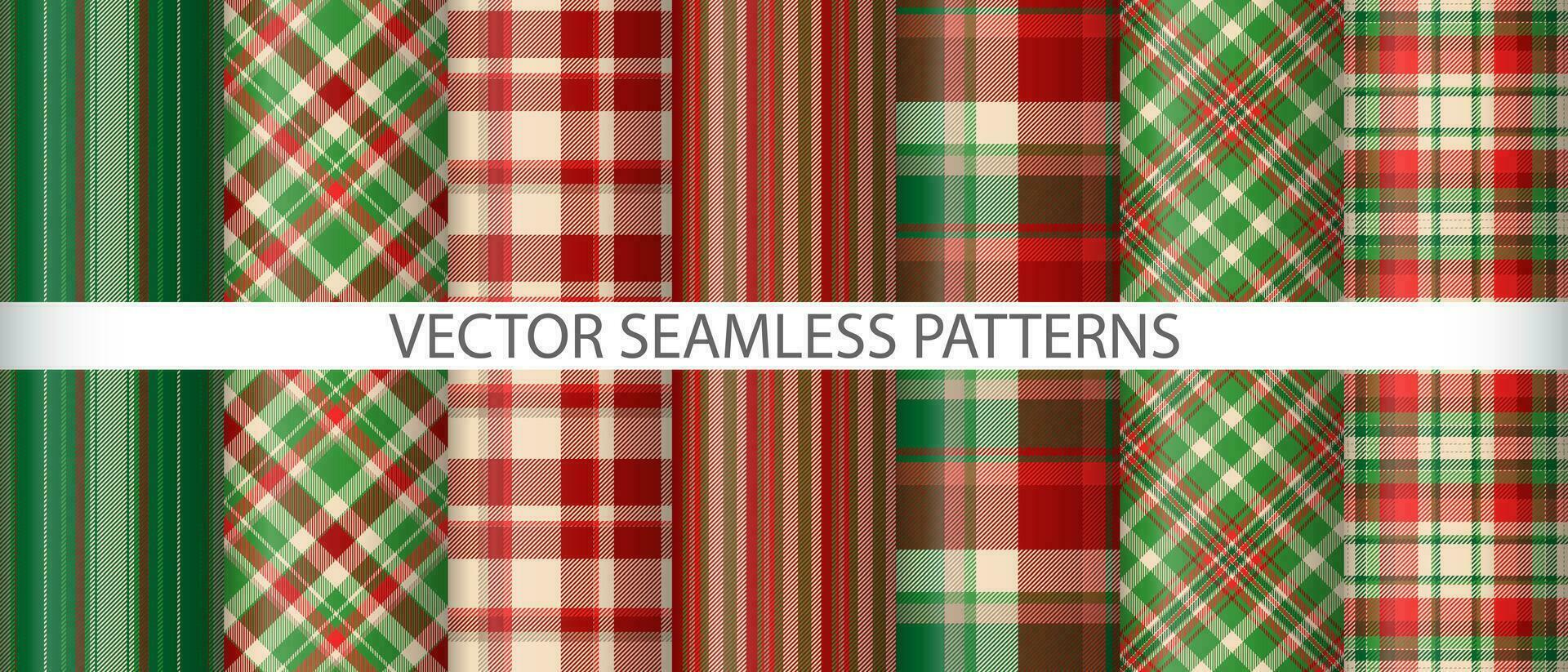 Set background tartan pattern. Texture vector seamless. Check fabric plaid textile.