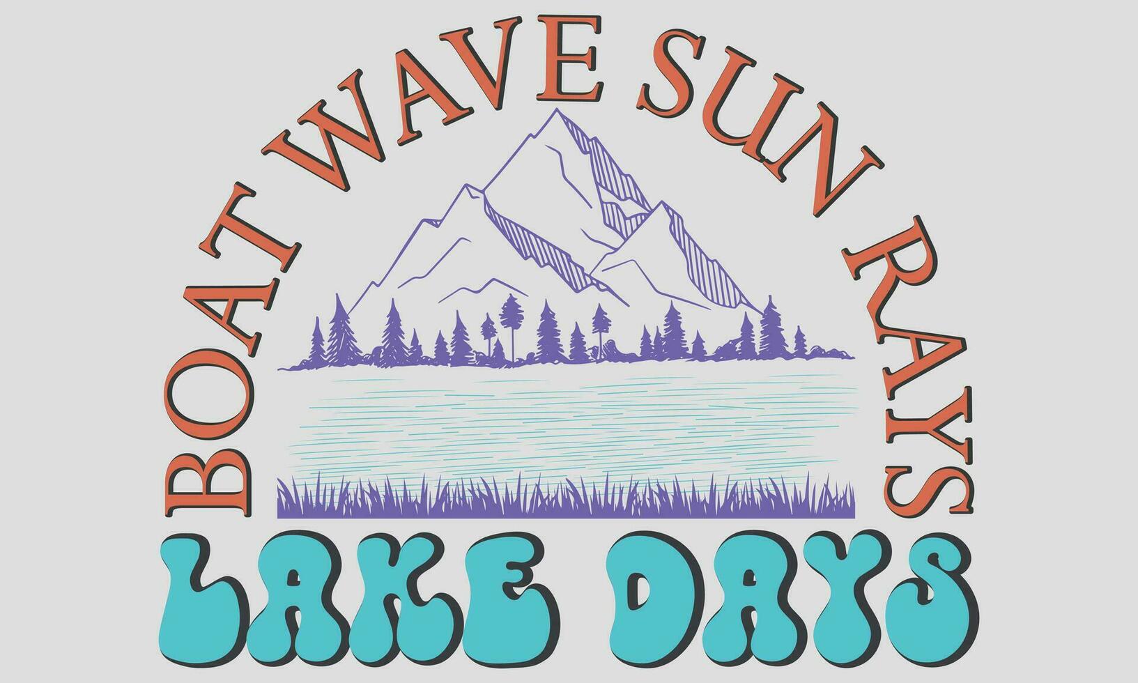 Lake Sublimation Designs vector