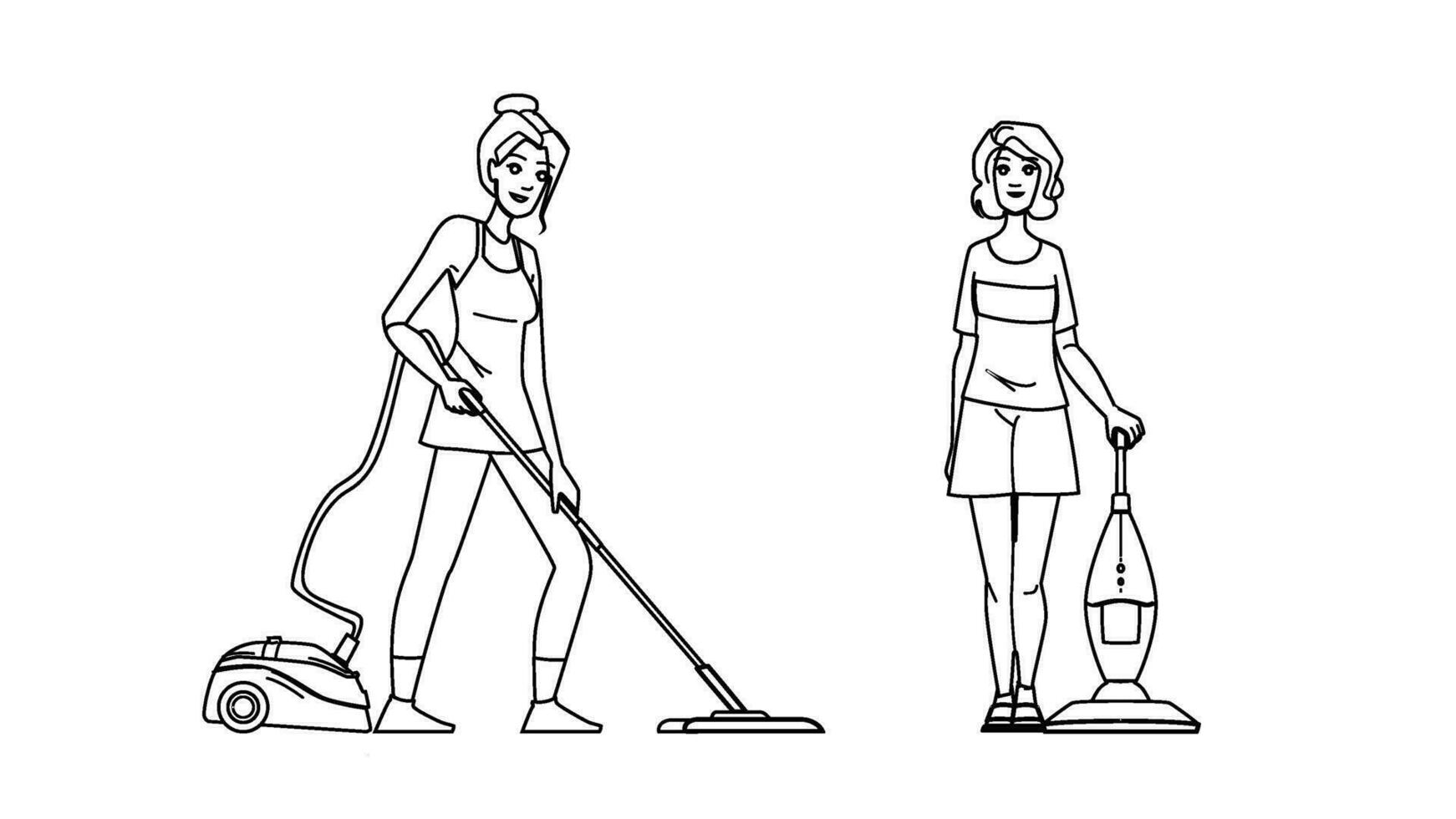 vacuum vacuuming carpet vector