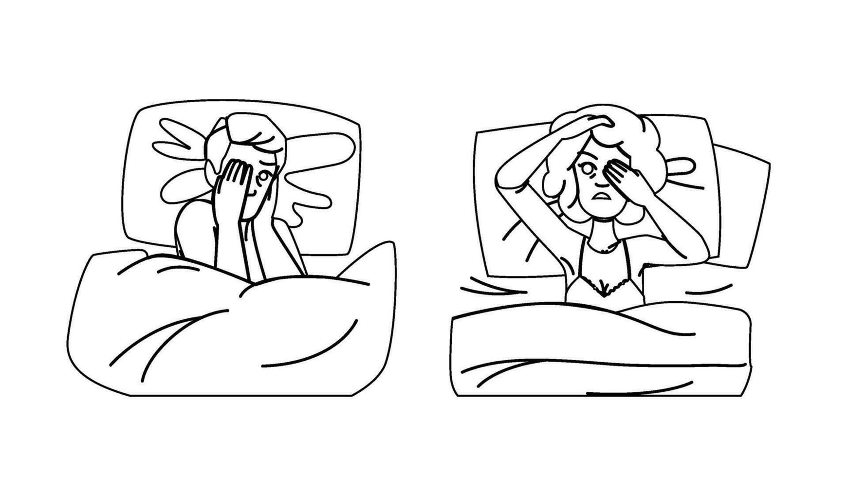 bed sleep disorder vector 28152589 Vector Art at Vecteezy