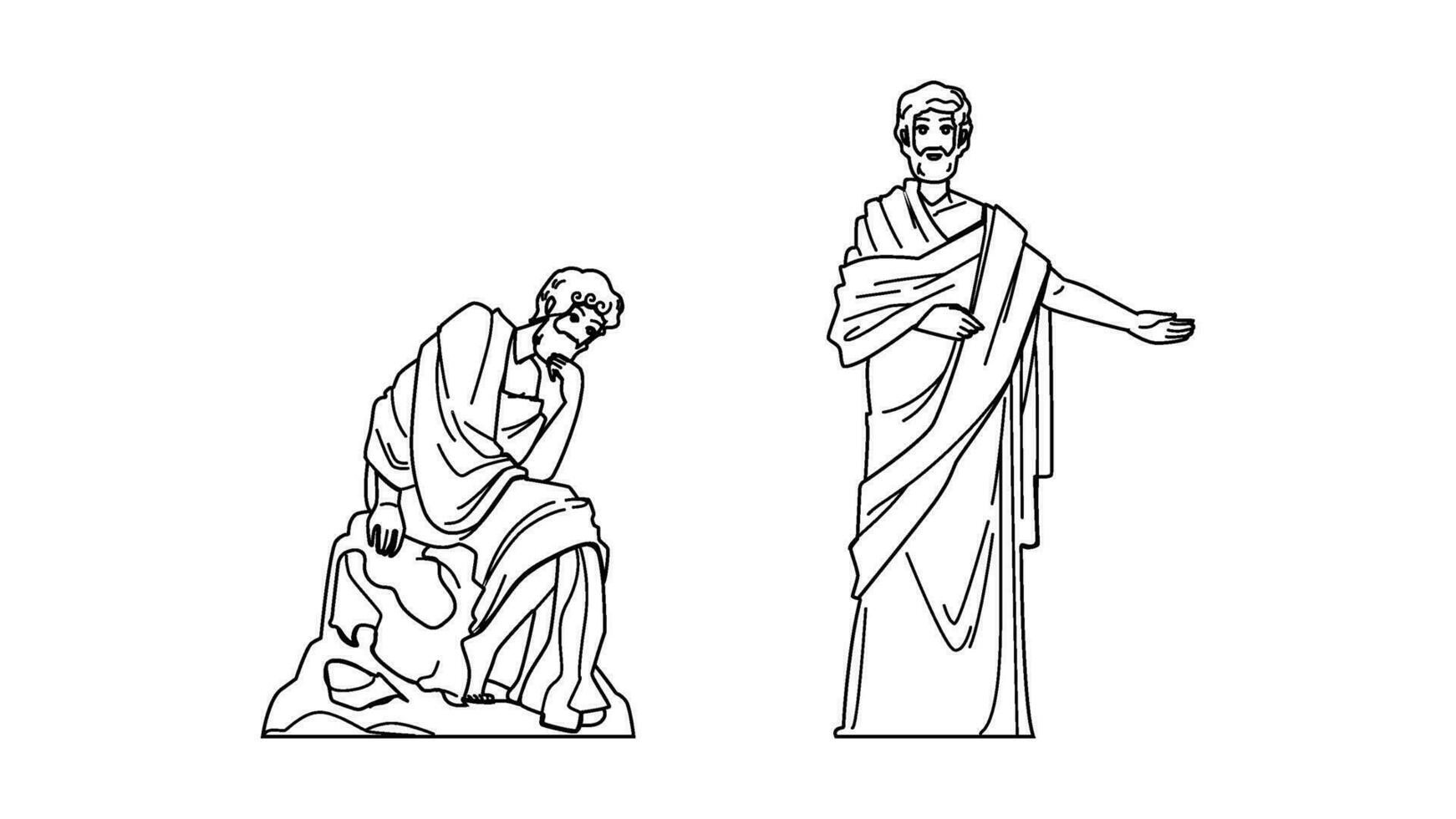 sculpture phylosophy thinker vector