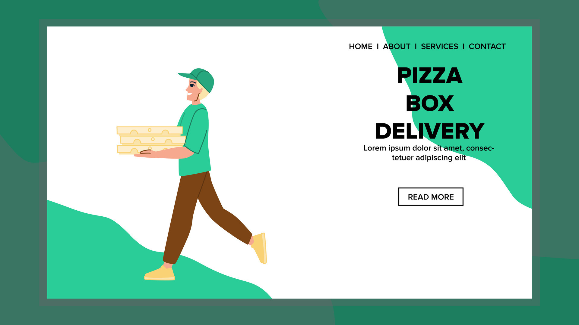 cardboard pizza box delivery vector 28152676 Vector Art at Vecteezy