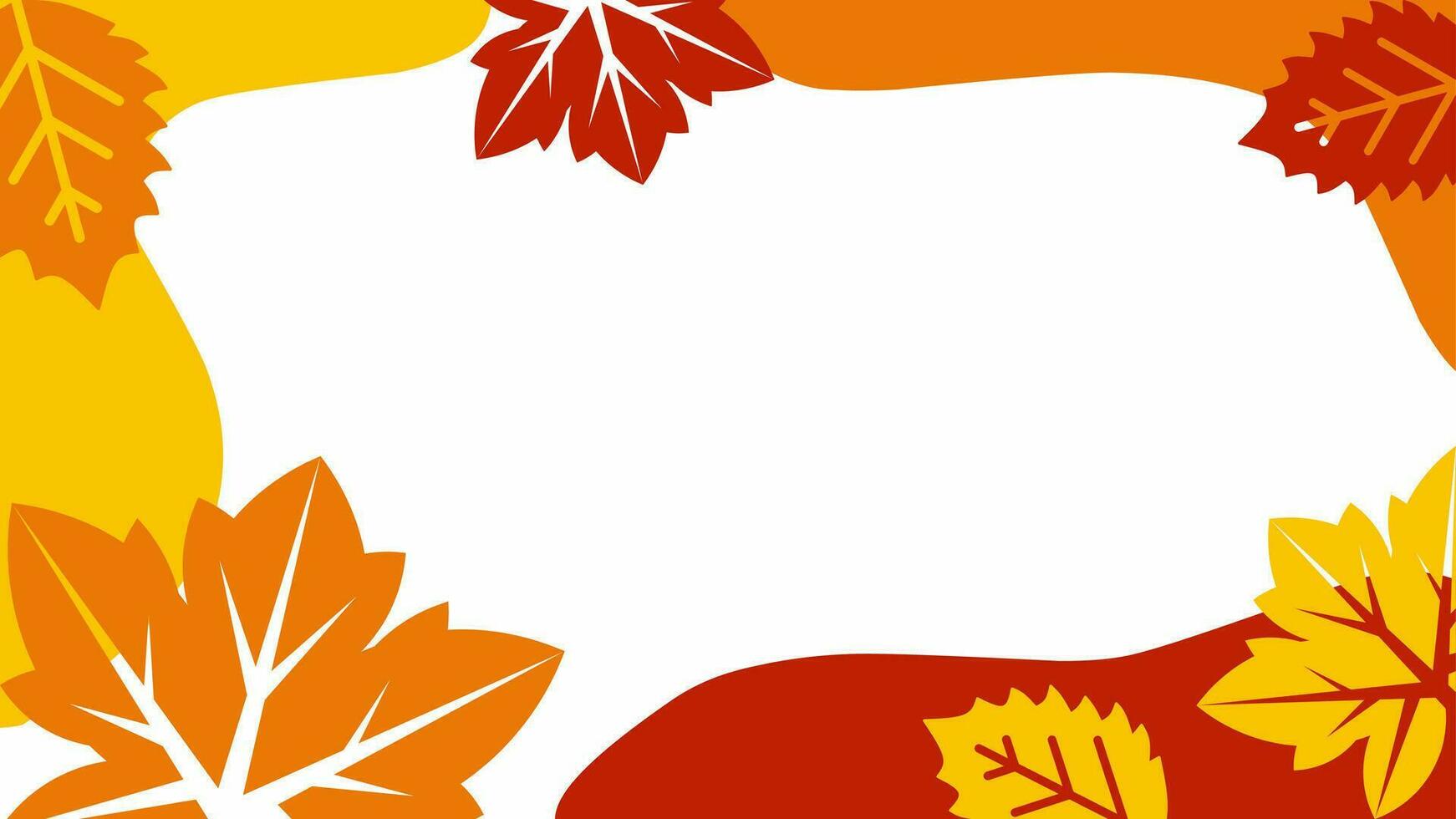 Autumn background vector illustration. Autumn leaves frame background. Fall season design for background, template, landing page or decoration. Fall season frame with maple leaf and autumnal  leaves