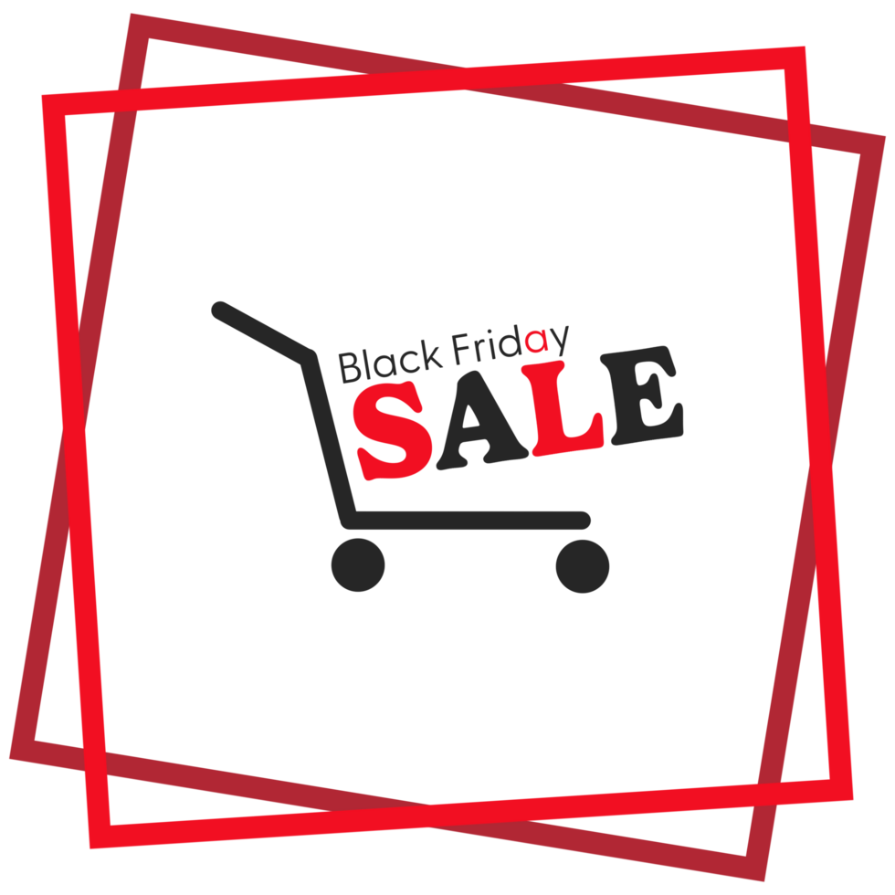 Black Friday sale frame, for advertisement, social and fashion ads, for decoration poster, card png