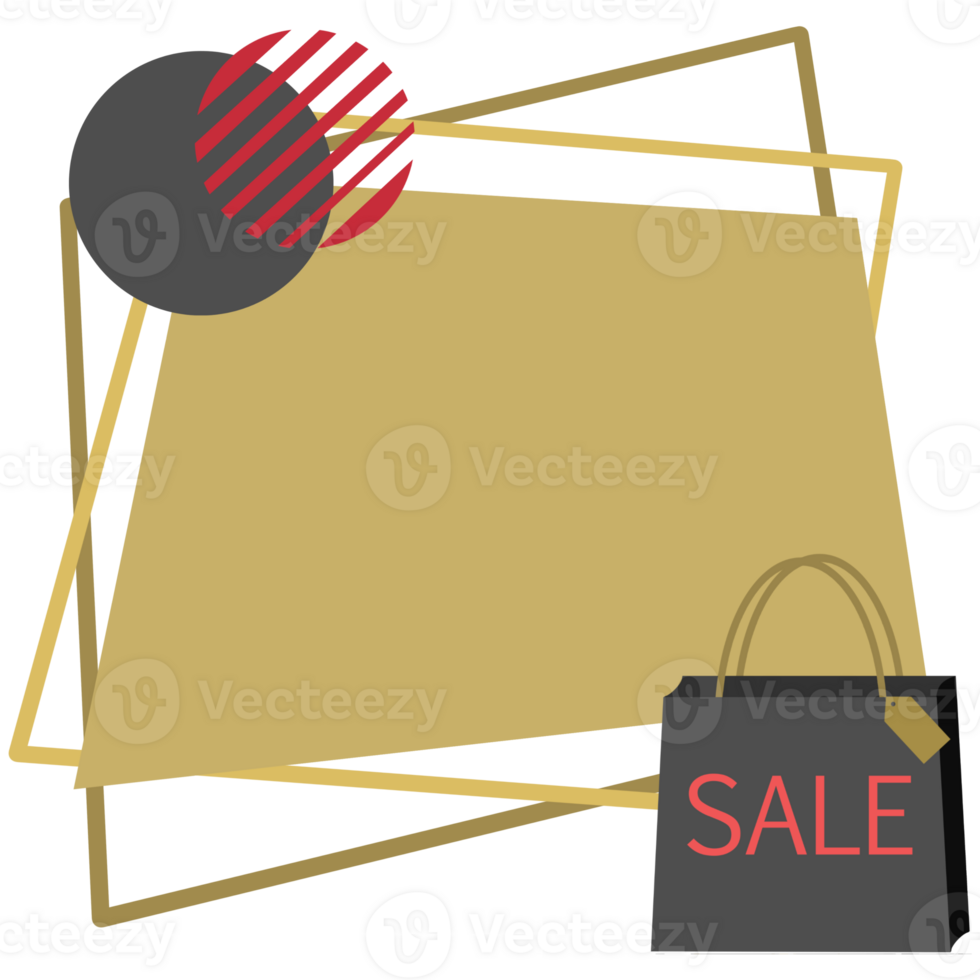 Black Friday sale frame, for advertisement, social and fashion ads, for decoration poster, card png