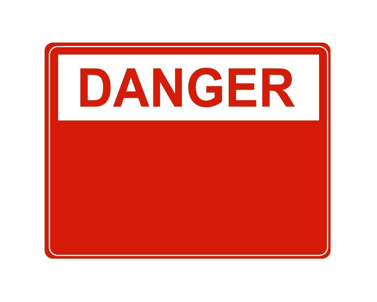 Symbol danger sign on white background. vector