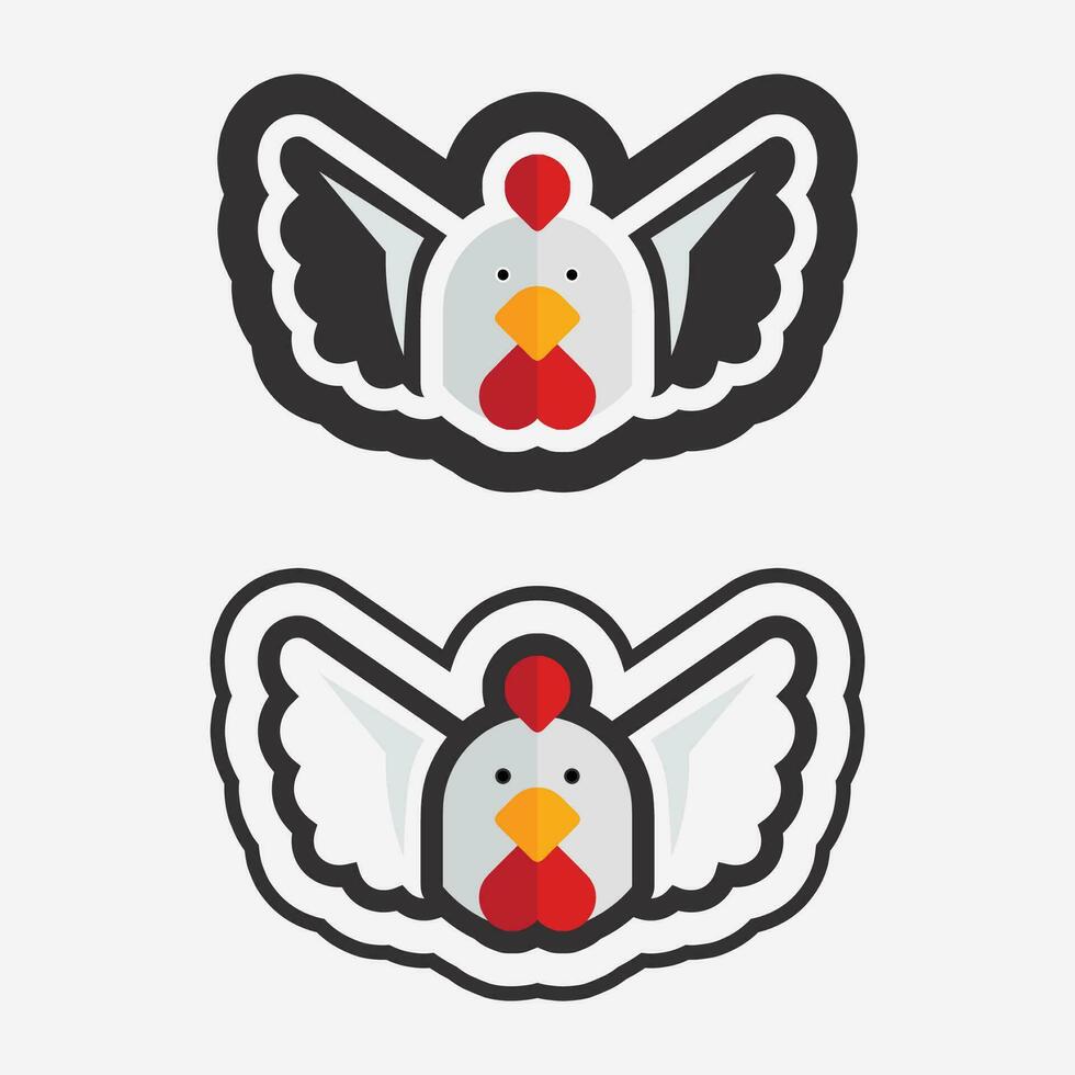 pollo logo gallo y gallina logo para aves de corral agricultura animal logo vector ilustración diseño