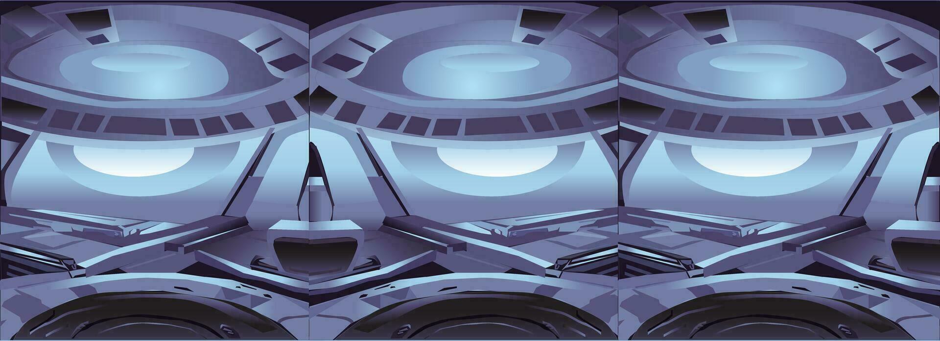 Spaceship Interior Game Background vector