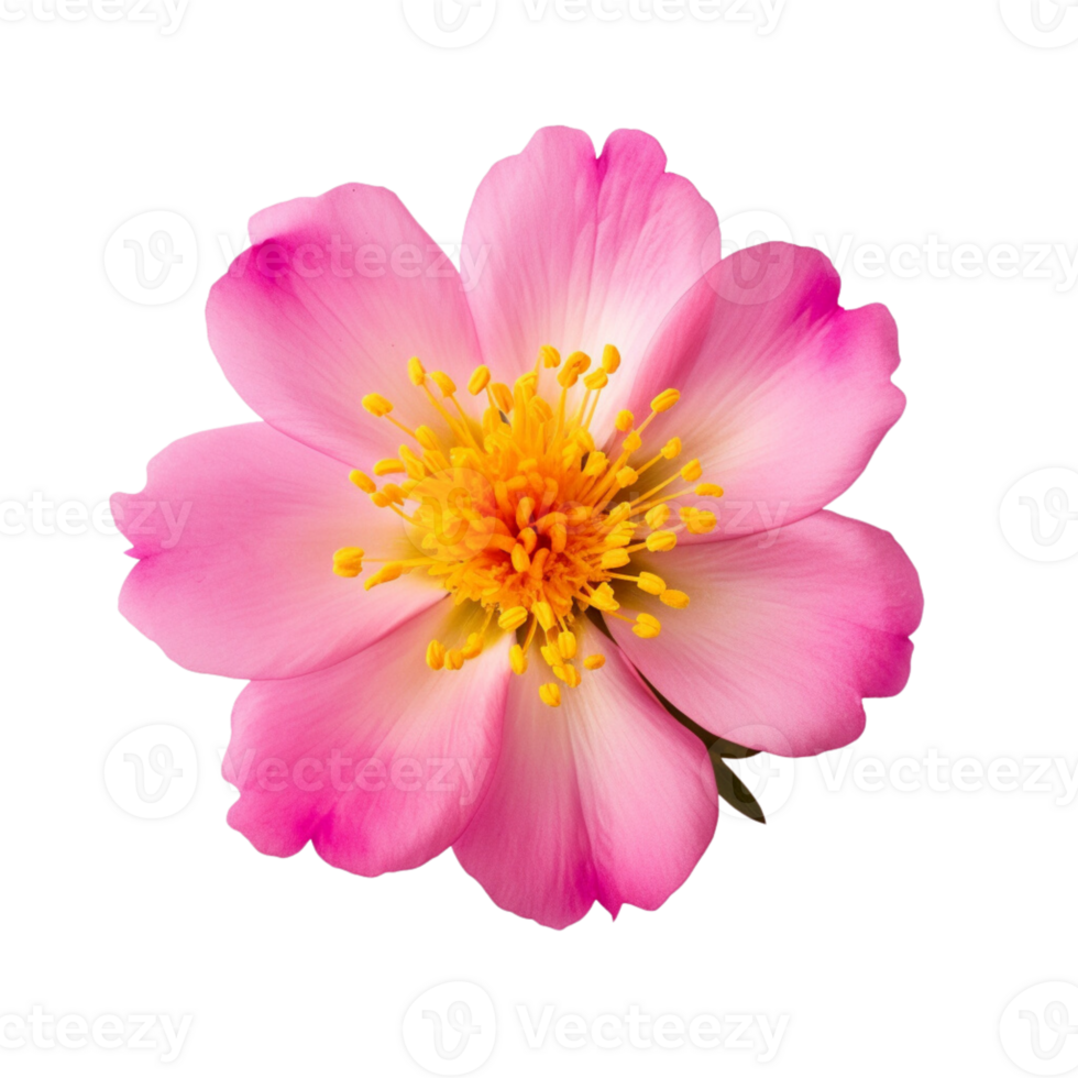 AI generated Portulaca umbraticola Kunth flowers purple, pink, yellow, transparent background. png