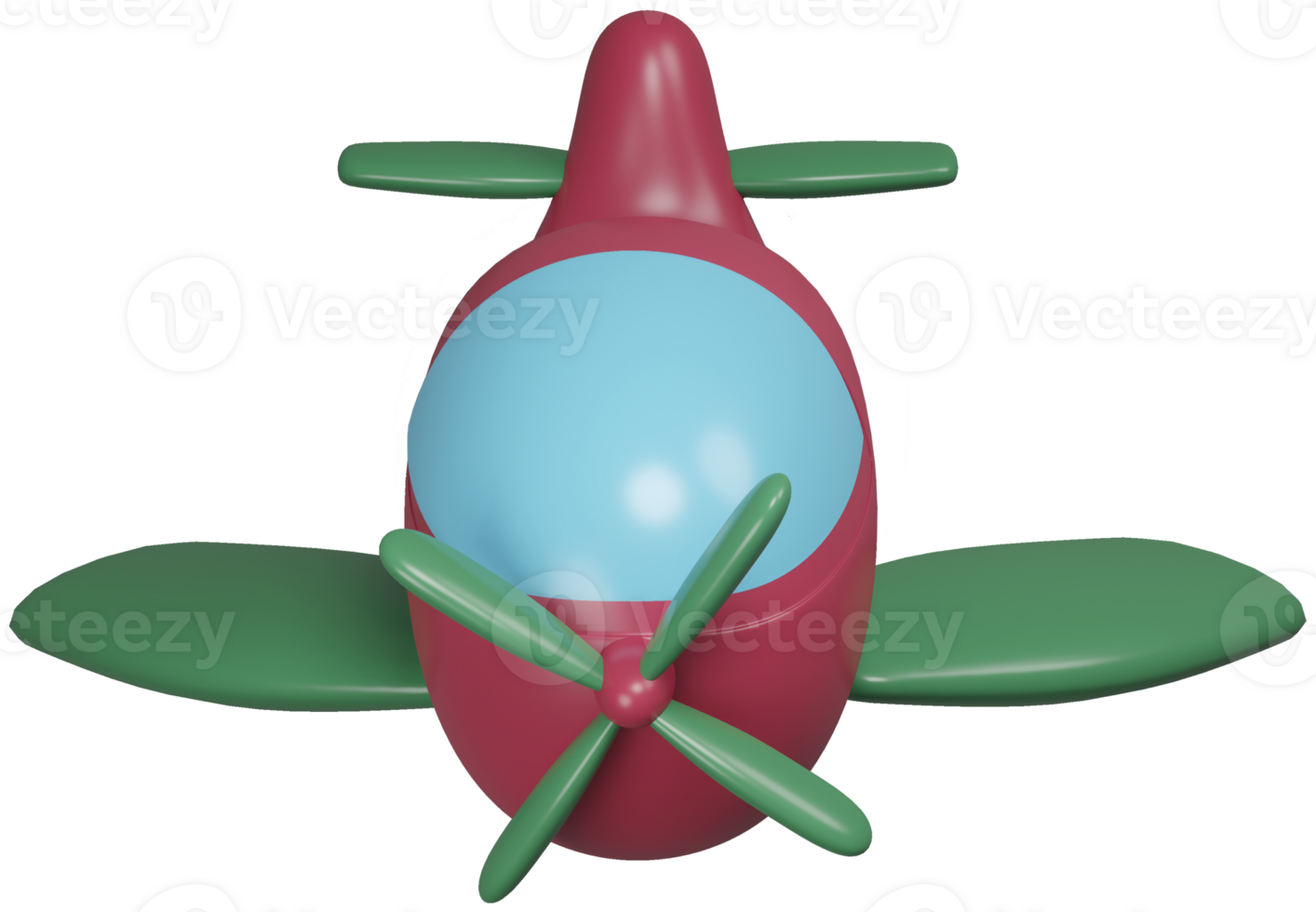 3d modelo de un avión para niños juguete en transparente antecedentes png