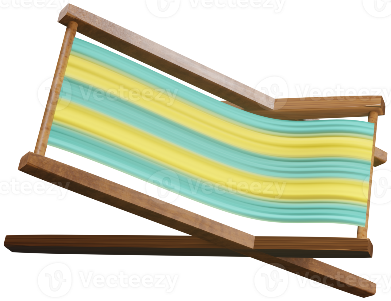 3d modelo de un de madera cubierta silla juguete en un transparente antecedentes png