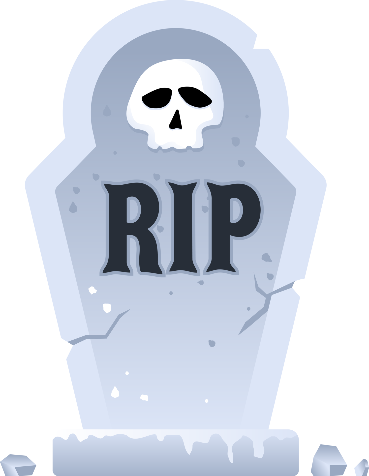 Halloween Rip Grave with skull 28153141 PNG