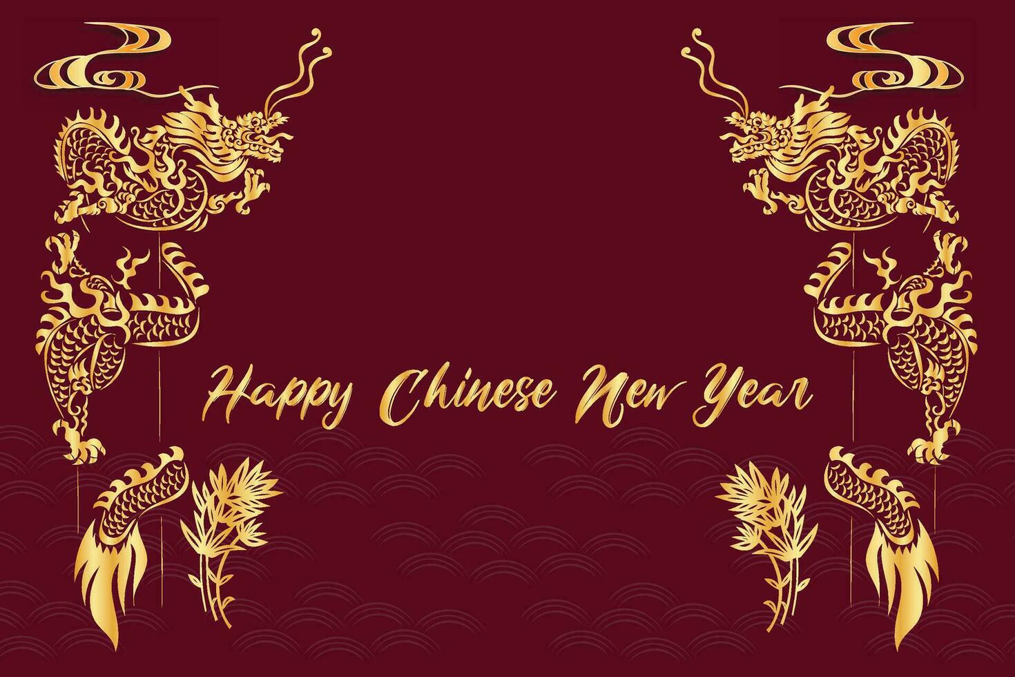 Chinese New Year 2024, the year of the Dragon, vector