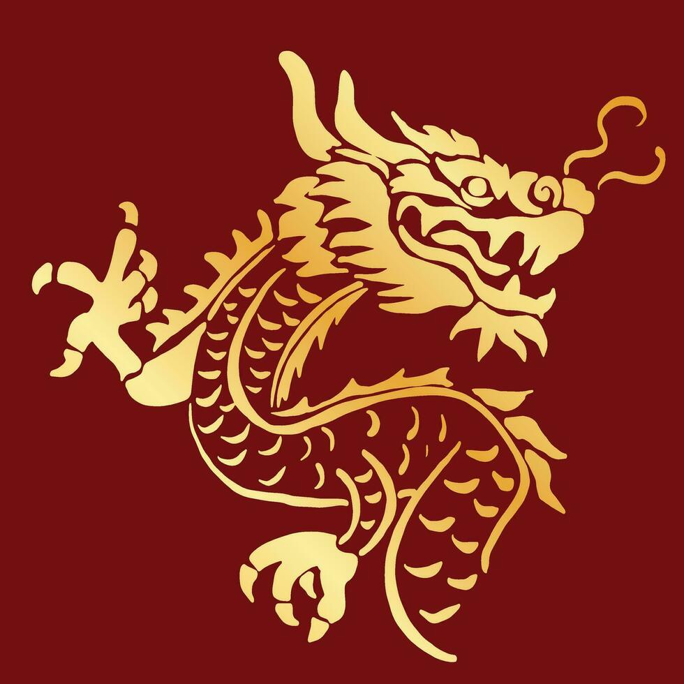 Chinese New Year 2024, the year of the Dragon, vector