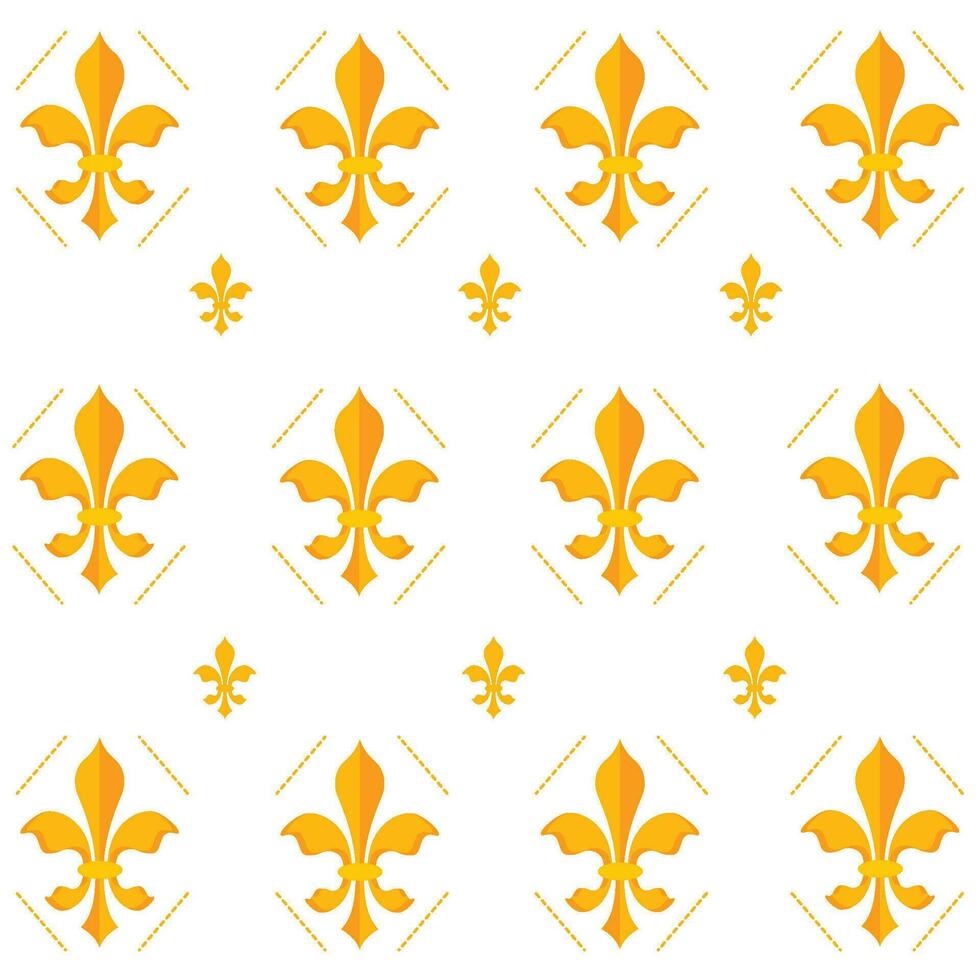 Seamless pattern background with lys flower symbols Vector