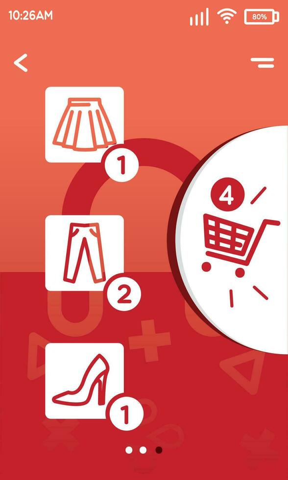 Shopping app background Concept mobile app Vector