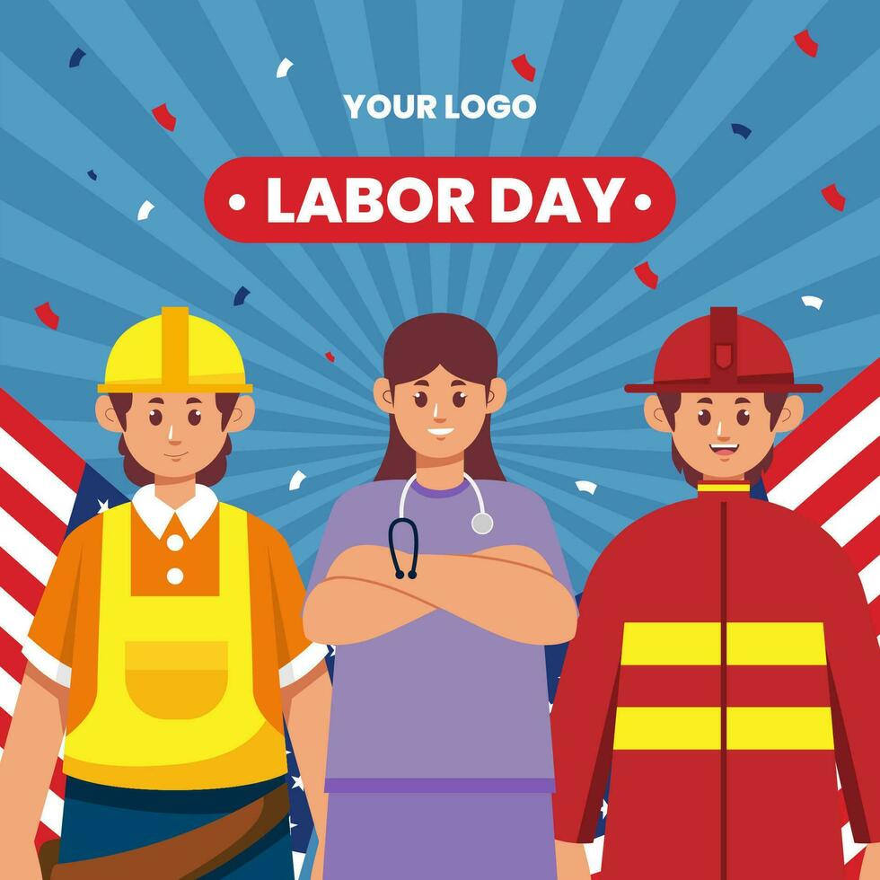 Labor day illustration vector