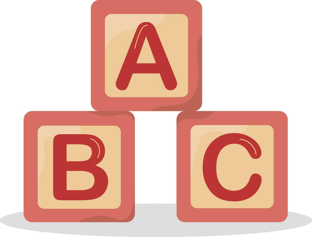 abc blocks with the letters abc on them vector