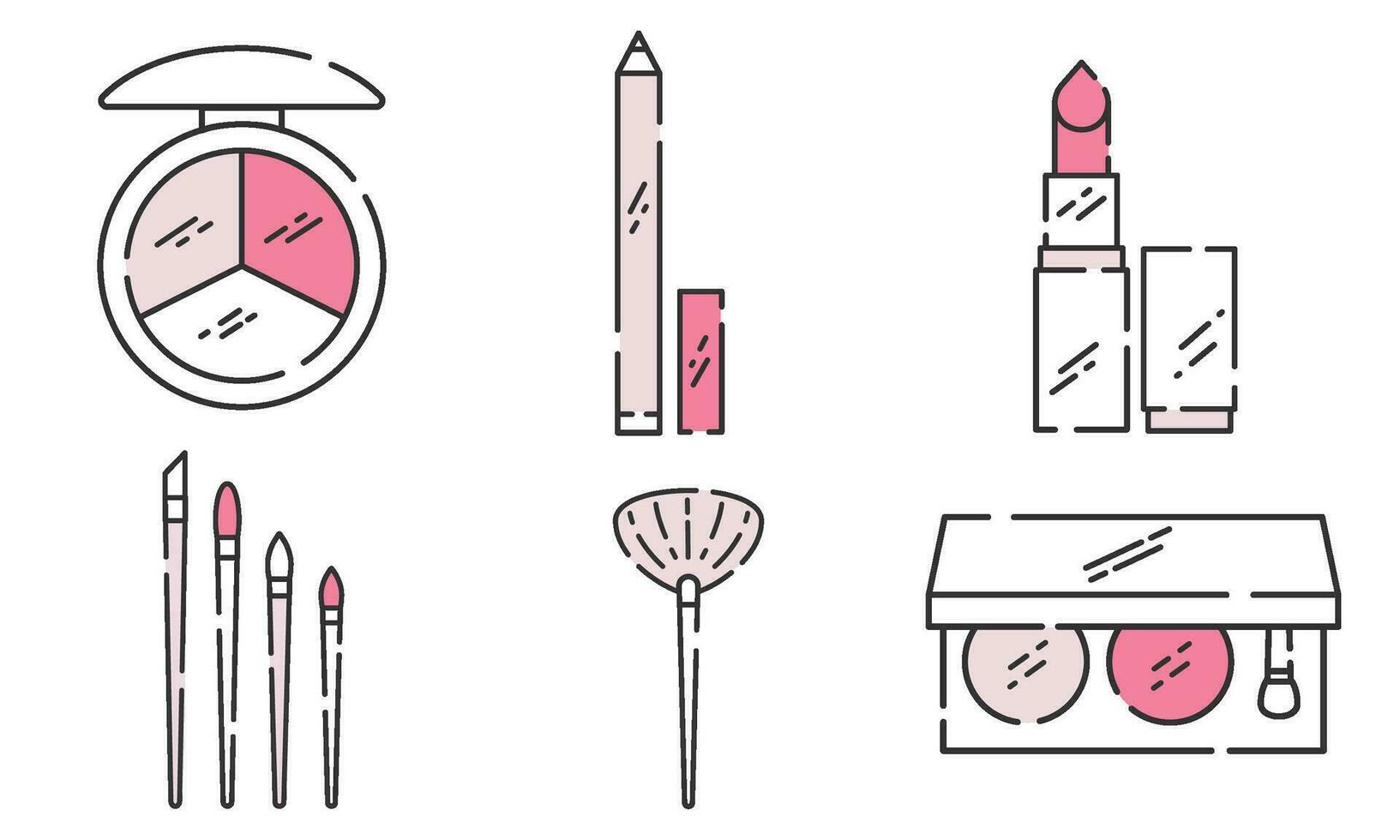 Set of make up icons Fashion icon Vector