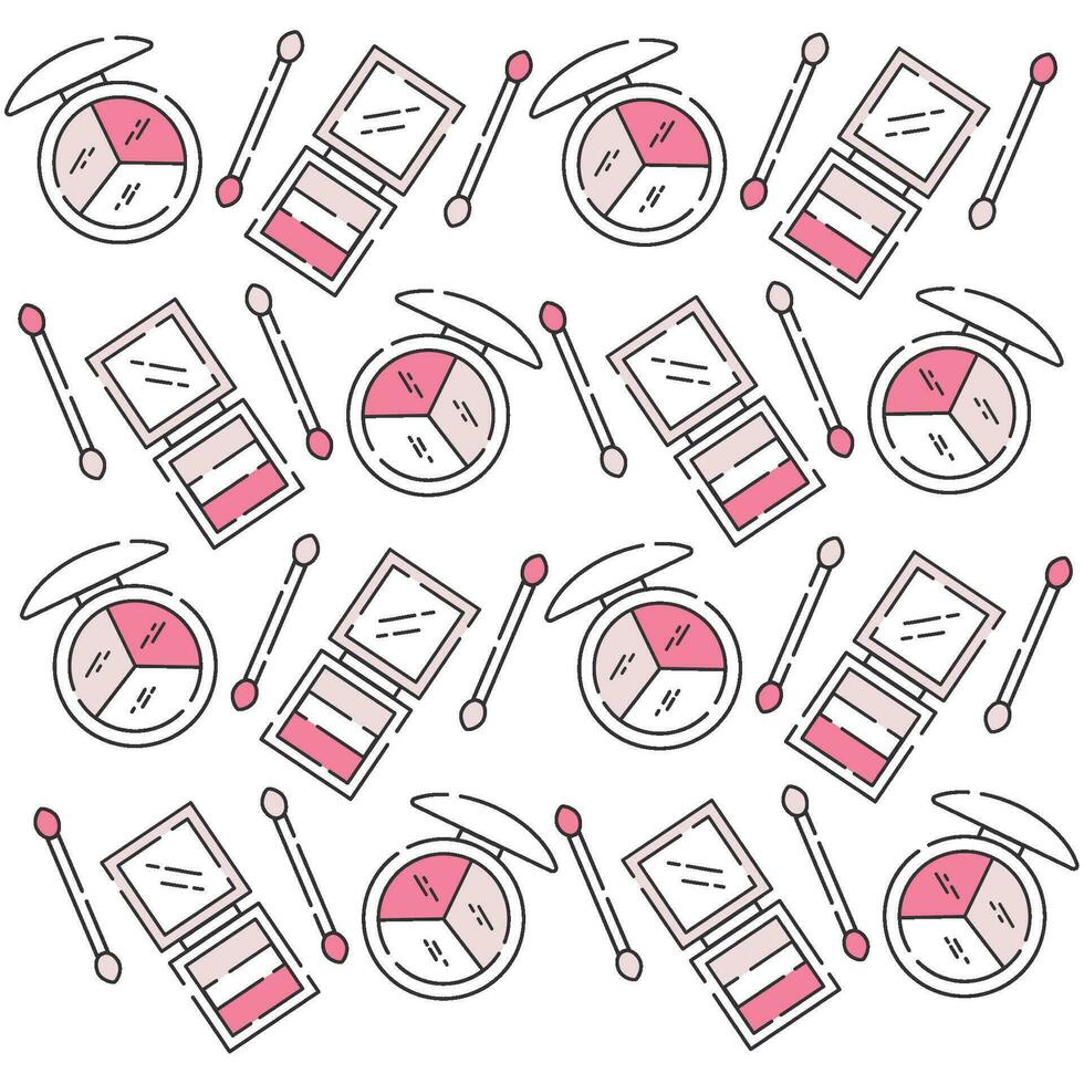 Pattern of make up icons Fashion icon Vector