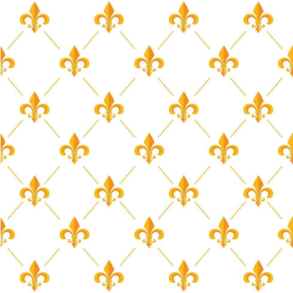 Seamless pattern background with lys flower symbols Vector