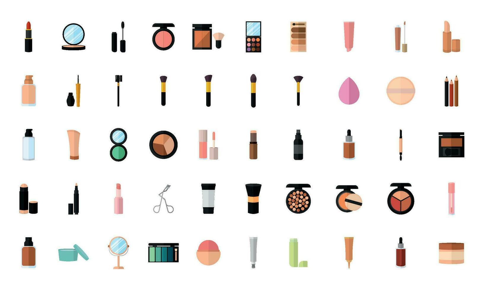 Set of make up icons Fashion icon Vector