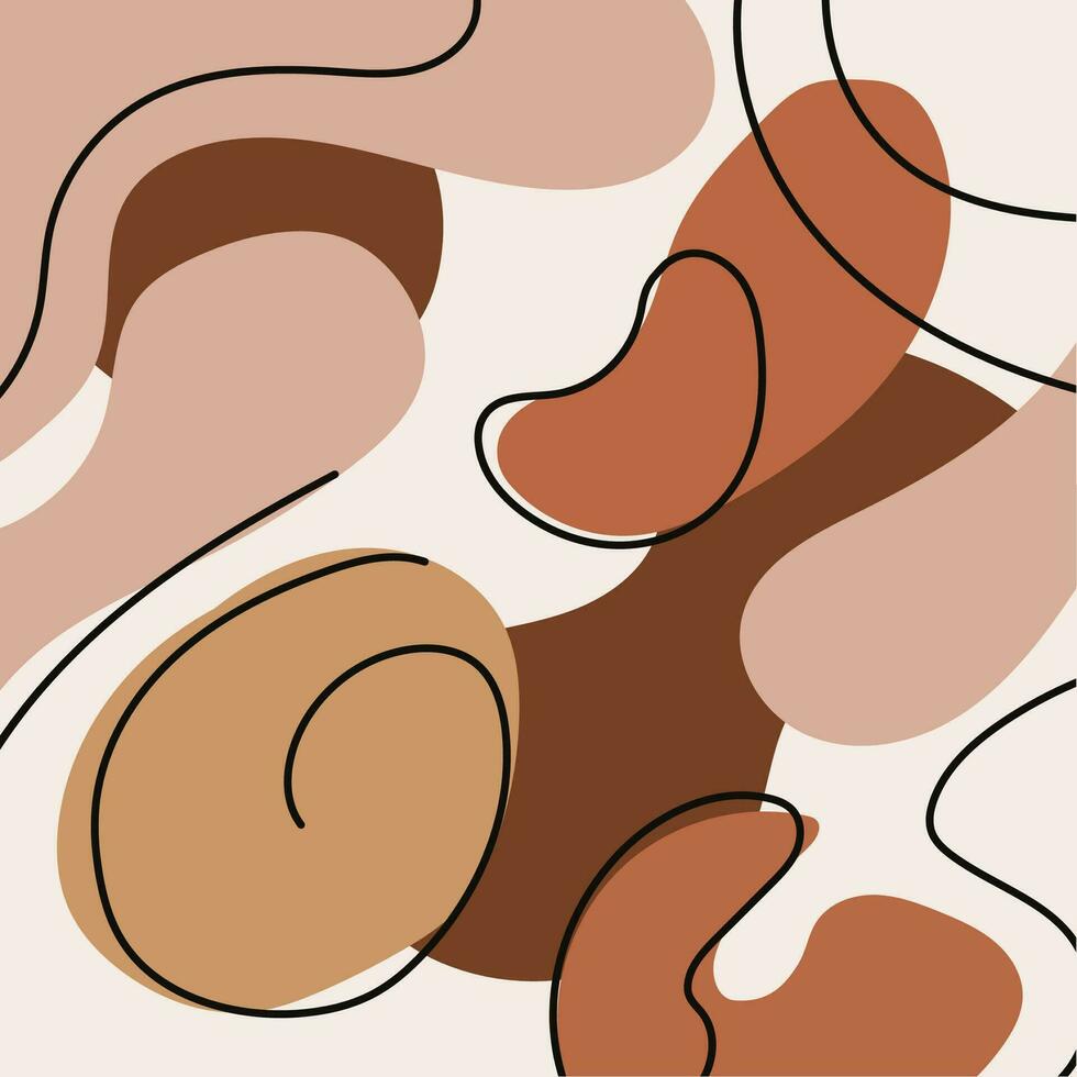 Hand drawn illustration background with abstract shapes Vector