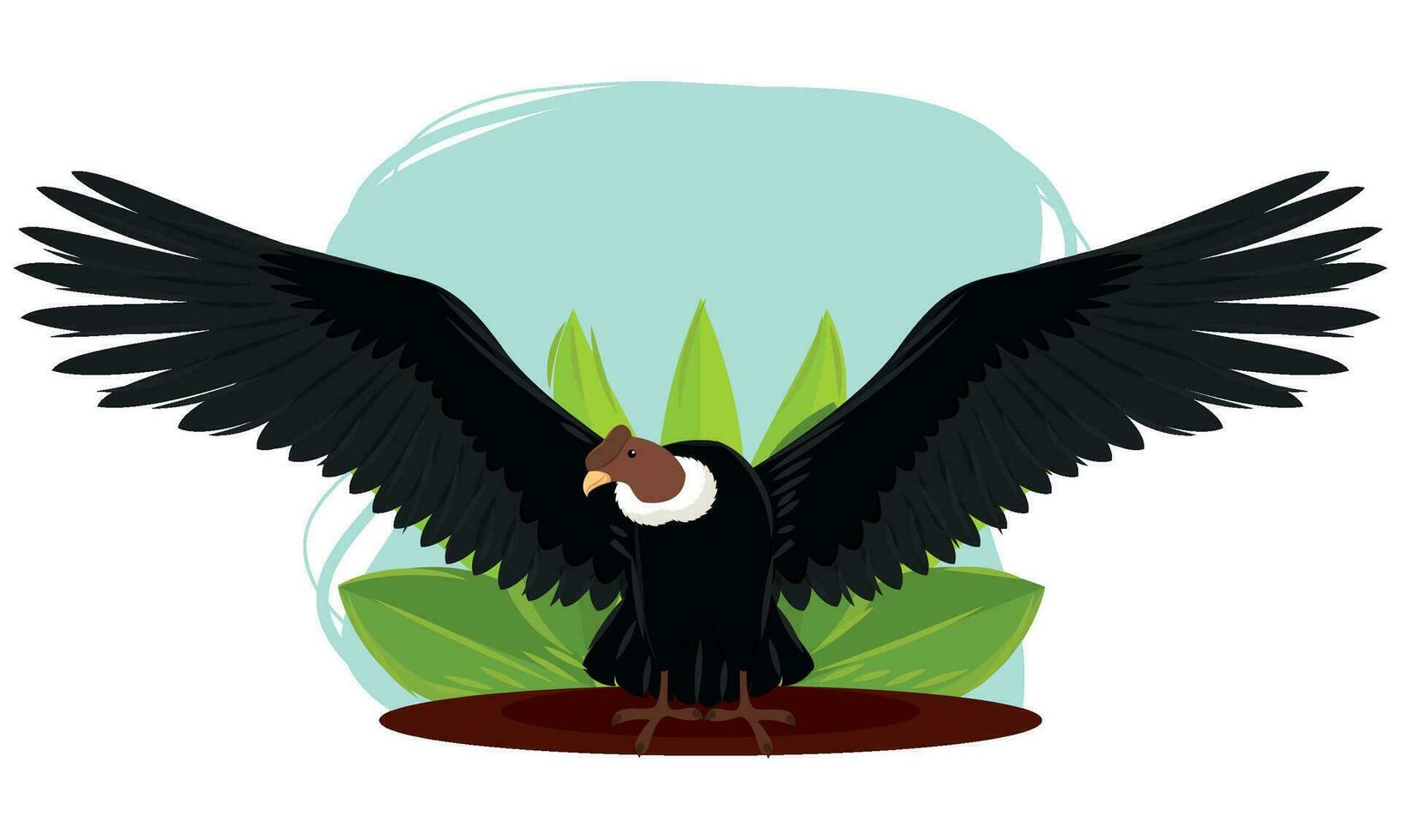Isolated colored cute condor animal Vector