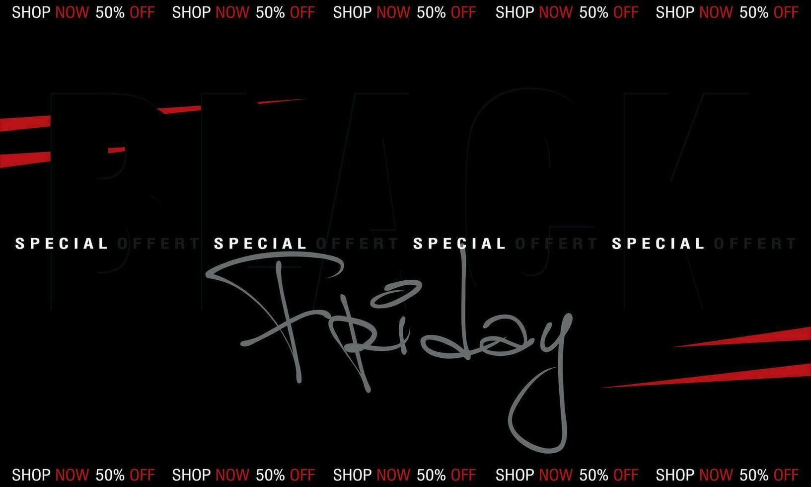 Black friday banner with text Vector