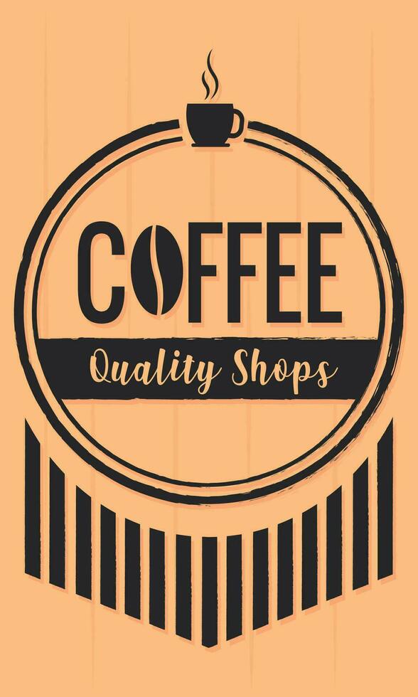 vertical café calidad tienda póster vector